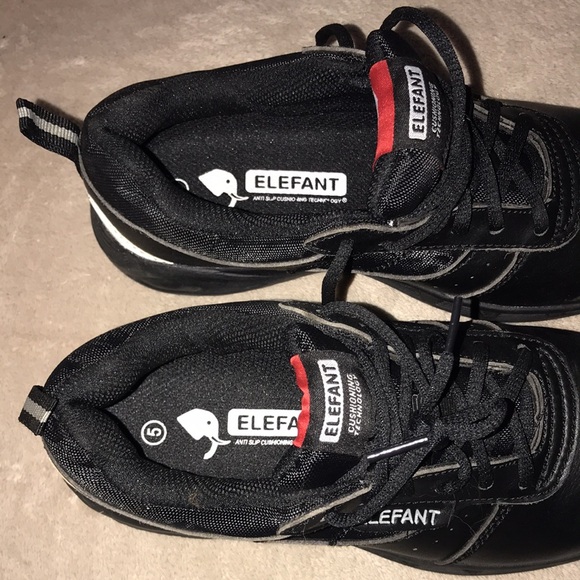 Elefant size 5 black with grey reflective accent sneakers 💕 - Picture 2 of 8